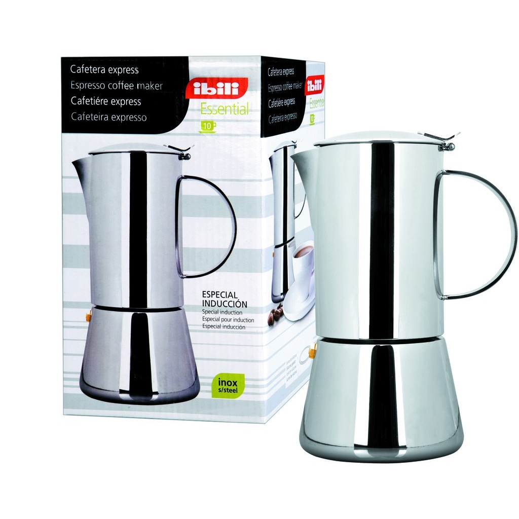 IBILI - Essential espressomachine, 2 kopjes, 100 ml, Roestvrij staal, Geschikt voor inductie