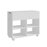 thumbnail of Relaxdays Rollcontainer, 5 Fächer, Schublade, HxBxT: 61 x 70 x 30 cm, offen, schmaler Aktenschrank auf Rollen, weiß