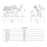 thumbnail of Fac - CE trancheuse électrique domestique à gravité modèle F 195 AF avec taille-roue fixe - ROUGE