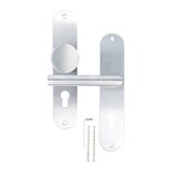 thumbnail of Türbeschlag Edelstahl Langschild – Türklinke inkl. Zubehör - Türdrücker Kn / Dr