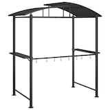 thumbnail of Gazebo BBQ et étagères latérales anthracite 210x114x230cm acier Modèle AbriHelios 201