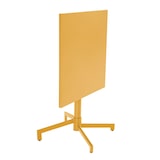 thumbnail of Mesa cuadrada de jardín tipo bistró con tapa plegable, amarilla