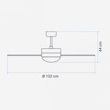thumbnail of Ventilador de Teto Silencioso MIDI 132B com Luz Led Branca 132cm