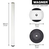 thumbnail of WAGNER Möbelbein/Systemrohr TENO - Ø 60 x 800 mm, individuell kombinierbar, Stahl, weiß, Tragkraft 50 kg - 12361201