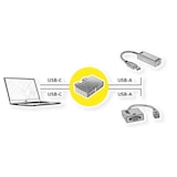 thumbnail of ROLINE USB 3.2 Gen 2 Adapter, 2x USB Typ C - 2x Typ A, ST/BU, silberfarben