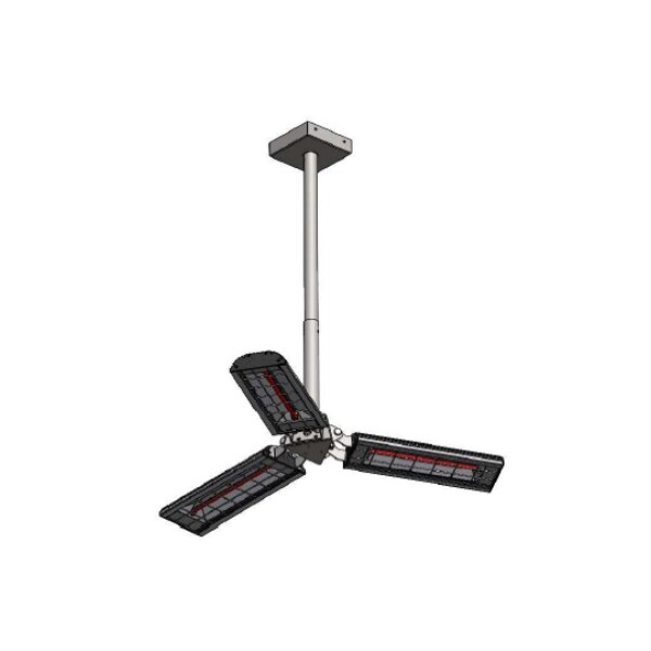 Suspension infrarouge 2PY - Double plafonnier infrarouge - Émission d'ondes courtes - Puissance 2 x 1500 W - Tension 230 V