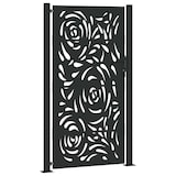 thumbnail of vidaXL Gartentor Schwarz 105x180 cm Stahl Flammen-Design