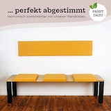 thumbnail of Lycce Bankauflage SENF Klemmkissen Sitzkissen 1 Leiste 35cm Klemmtiefe Kunstleder, Breite 40cm x Klemmteife 35cm / Sitztiefe 38cm x Höhe 6cm