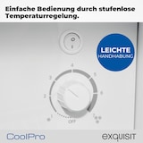 thumbnail of Exquisit Glastürkühlschrank, 280l Getränkekühlschrank mit LED, Umluft, 5 verstellbare Ablagen, CoolPro, GKS260-GT-431D schwarz