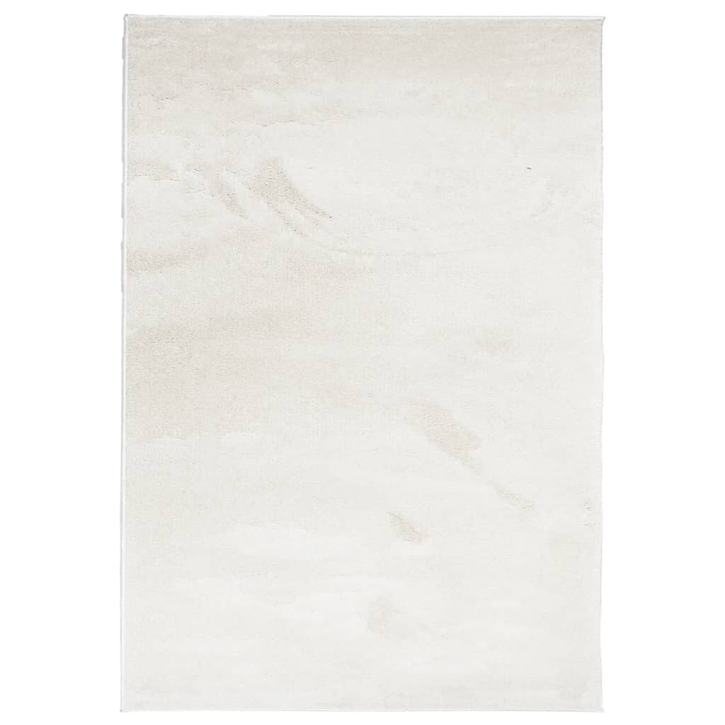 vidaXL Teppich OVIEDO Kurzflor Beige 160x230 cm
