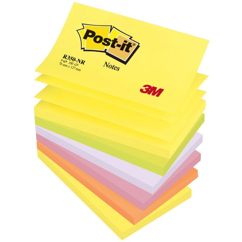 Post-it Haftnotizen Z-Notes, 127 x 76 mm, 6-farbig