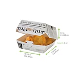 thumbnail of FHC - 500Pcs - Boite burger carton blanc décor journal - 95x95x50mm