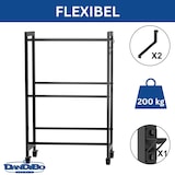 thumbnail of DanDiBo Getränkekistenregal 4 Kisten mit Ablagefläche Rollen Haken Metall Schwarz 96651 Getränkeregal Kistenregal Getränke Regal