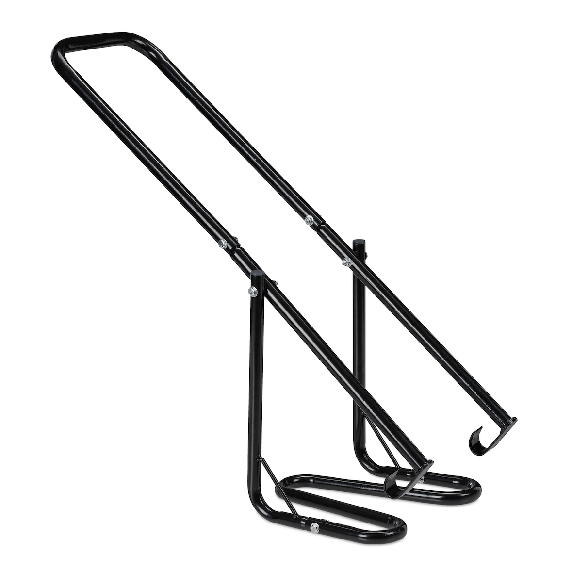 Relaxdays Müllpresse Mülltonne, Müllverdichter für Hausmüll, Restmüll, Plastik, manuell, Hausmüllpresse Stahl, schwarz