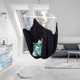 thumbnail of Relaxdays Hängesessel, Baumwolle, Deckenschaukel für drinnen & draußen, 150 kg, Hängesitz Kinder & Erwachsene, schwarz