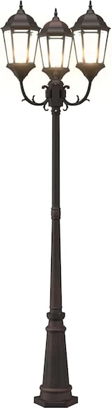thumbnail of Helloshop26 - Vintage-Gartenleuchte 61 x 53 x 235 cm Bronze-Aluminium verleiht Gartenwegen Eleganz und Sicherheit 02_0058410
