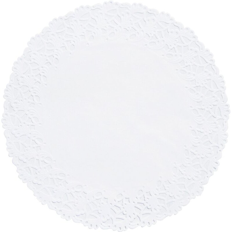 2000x DUNI Tortenspitzen rund Ø 25 cm Weiß