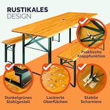 thumbnail of Casaria Bierzeltgarnitur 170 cm 1 Biertisch 2 Bierbänke Klappbar 3 tlg Festzeltgarnitur