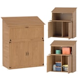 thumbnail of Outsunny-Gartenschrank-110L x 54B x 136H cm-Braun