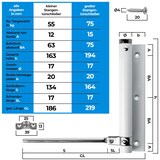 thumbnail of Stangentürschließer UNIVERSAL Türschließer Automatik Türfeder Federschließer bis 55 KG Weiß