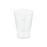 thumbnail of 200x Mehrwegbecher Pfandbecher transparent PP Eichstrich 0,2 l O 6,8 cm