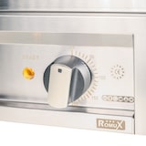 thumbnail of Romux® Grelhador de Contato Elétrico de 26 cm de Bancada em Aço Inox com Superfície Dupla Ranhurada | Grelhador Profissional 300° - 1300 W