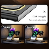 thumbnail of Chargeur Sans Fil 3 En 1 Pliable 15W Rapide Ergonomique Portable Efficace Rose 2 YONIS