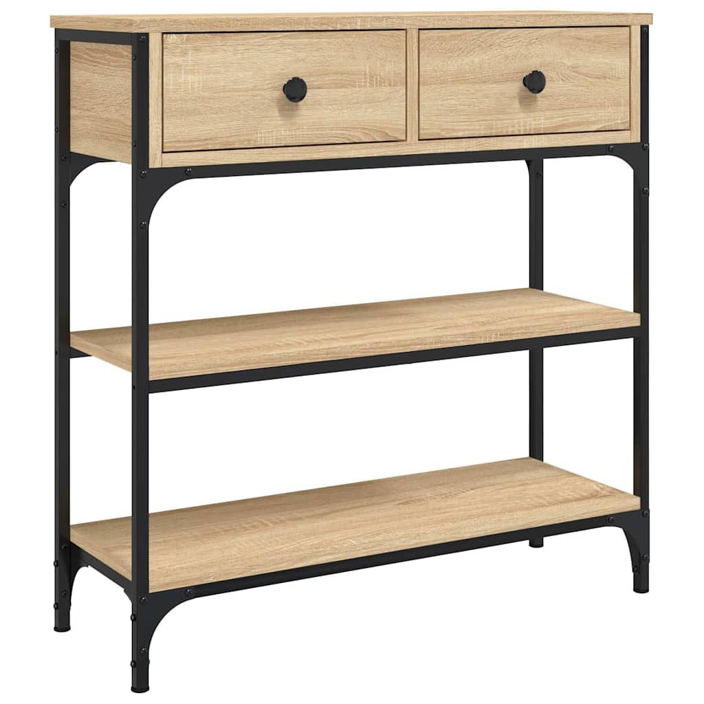 Mesa consola madera de ingeniería roble Sonoma 72,5x25x75 cm