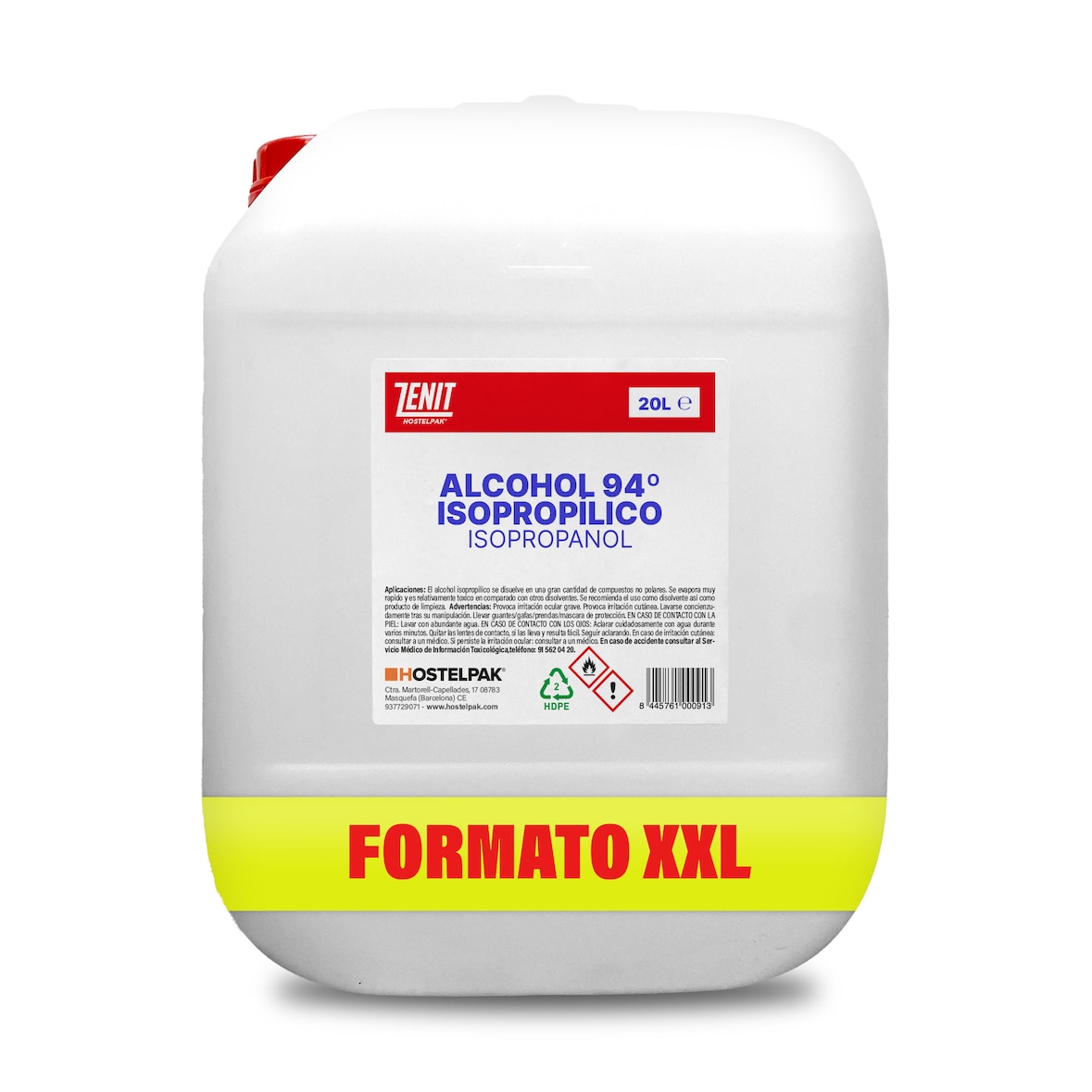 20L - Alcohol isopropilico 94ºC - Limpieza superficies y componentes electrónicos - isopropanol