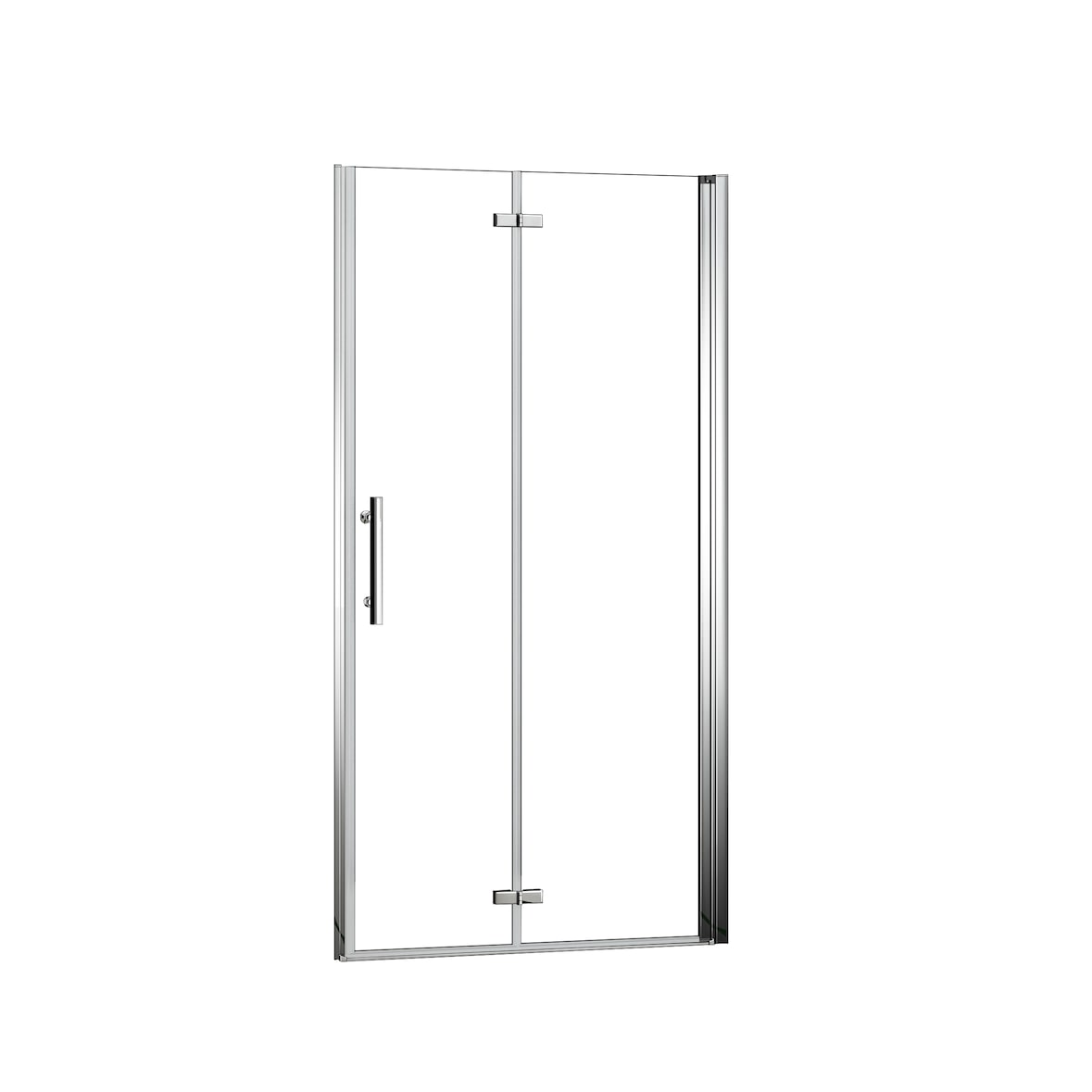 AICA Mampara de ducha frontal plegable,vidrio 6mm con tratamiento antical,(936-966)x1950mm