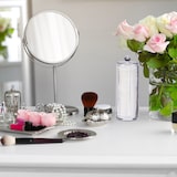 thumbnail of Relaxdays Wattepads Aufbewahrung 2er Set, Acryl, rund, Wattepadspender mit Deckel, Bad & Schminktisch, HxD: 20x7cm, klar