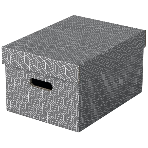 ESSELTE Boîte de rangement/cadeau, lot de 3, format médium, gris, 628283