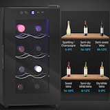 thumbnail of HOMCOM Cantinetta Vino Frigo per 8 Bottiglie con Ripiani Regolabili