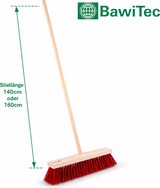 thumbnail of Straßenbesen MAXUS 50cm mit Stiel 160cm Kunststoffborsten rot Strassenschrubber Besenstiel