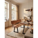 thumbnail of Esszimmerbank GAYA 160x83,5x60 cm Akazie Massivholz Bank mit Baumkante, Sitzbank Holzbank mit Lehne, Küchenbank Essbank Holz Landhausstil, Baumstamm