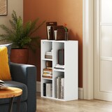 thumbnail of Bücherregal Aufbewahrungsregal 50x24x80 cm mit 5 offenen Würfeln flexibel horizontal oder vertikal Spanplatte Weiß mit Kippschutz
