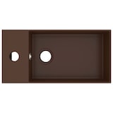 thumbnail of Lavandino Con Troppopieno In Ceramica Marrone Scuro