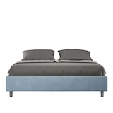 thumbnail of Letto Sommier contenitore imbottito 160x190 microfibra azzurro Azelia