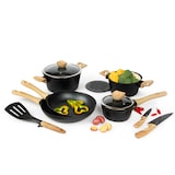 thumbnail of Excelsa Kochgeschirr Set 19 Stück Schwarz Wood Aluminium Schwarz