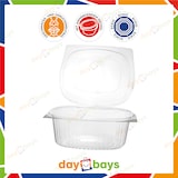 thumbnail of DayBays 450 Stk. Klappschale Oval 500 ml VP 150x124x55 mm RPET Transparent mit anhängendem Deckel