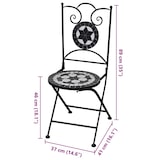 thumbnail of Chaises Pliables De Bistro 2 Pcs Céramique Noir Et Blanc