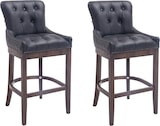 thumbnail of 2er Set Barhocker Lakewood Echtleder schwarz/antik