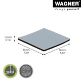 thumbnail of WAGNER PTFE Gleiter 12tlg.- 30 x 30 x 1,5 mm, Spezialkunststoff, selbstklebend, grau, als Gleitpad, robust - 16123099