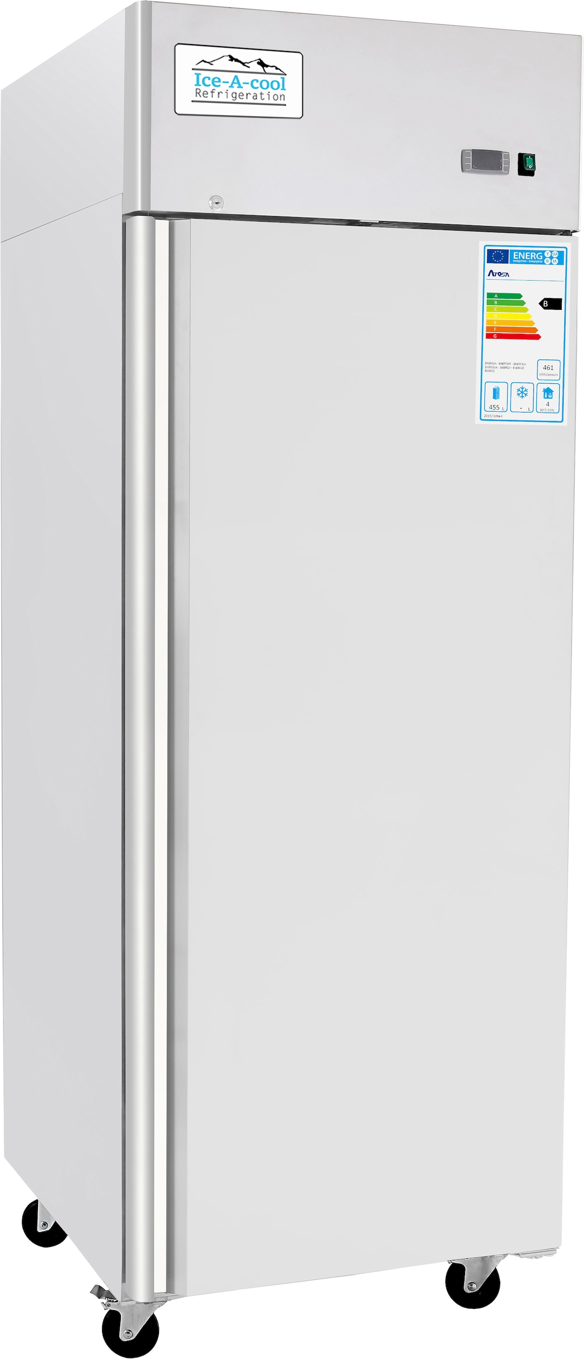 ICE-A-COOL Gewerbe Volltürkühlschrank ICE8116GR 455 L