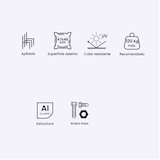 thumbnail of Poltrona de exterior, encosto alto, Alumínio e têxtil, Branco envelhecido, 112x65x56