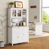 thumbnail of HOMCOM Dispensa Cucina con Cassetti Ripiani Scaffali Regolabili Bianco
