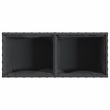 thumbnail of vidaXL Pflanzkübel mit 2 Töpfen 2 Stk. Schwarz 72x30x32 cm Poly Rattan