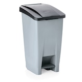 thumbnail of 2x Tretabfallbehälter schwarz 60 L Mülleimer mit 2 Rollen, Polyethylen