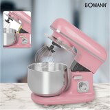 thumbnail of Bomann KM 6030  Robot Batidora Amasadora Repostería, 5L, Velocidad Regulable Electrónica, 1100 W, Serie Rock & Retro, Estilo Vintage, Rosa Pastel