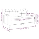 thumbnail of vidaXL 2-Sitzer-Sofa Creme 140 cm Kunstleder